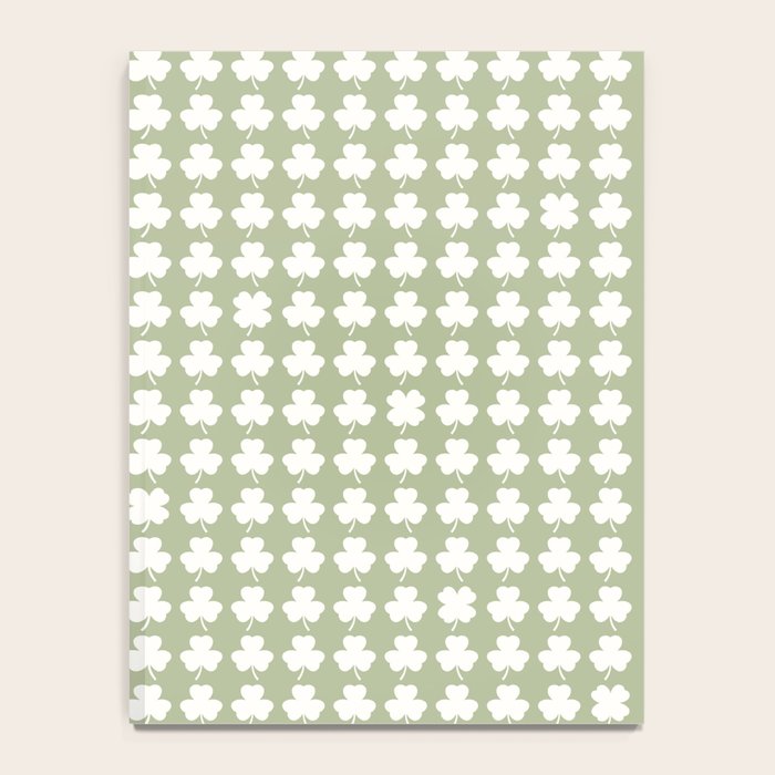 Clovers XXVI Natural Green Botanical Pattern Notebook Gallery Image 4