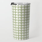 Clovers XXVI Natural Green Botanical Pattern Travel Mug Gallery Image 3