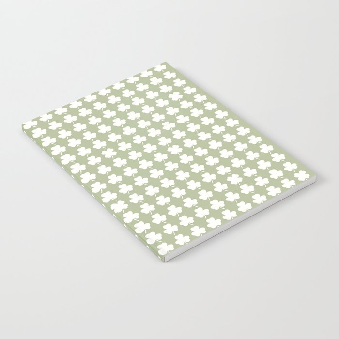 Clovers XXVI Natural Green Botanical Pattern Notebook Gallery Image 1