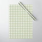 Clovers XXVI Natural Green Botanical Pattern Wrapping Paper Gallery Image 1