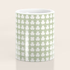 Clovers XXVI Natural Green Botanical Pattern Coffee Mug Gallery Image 4