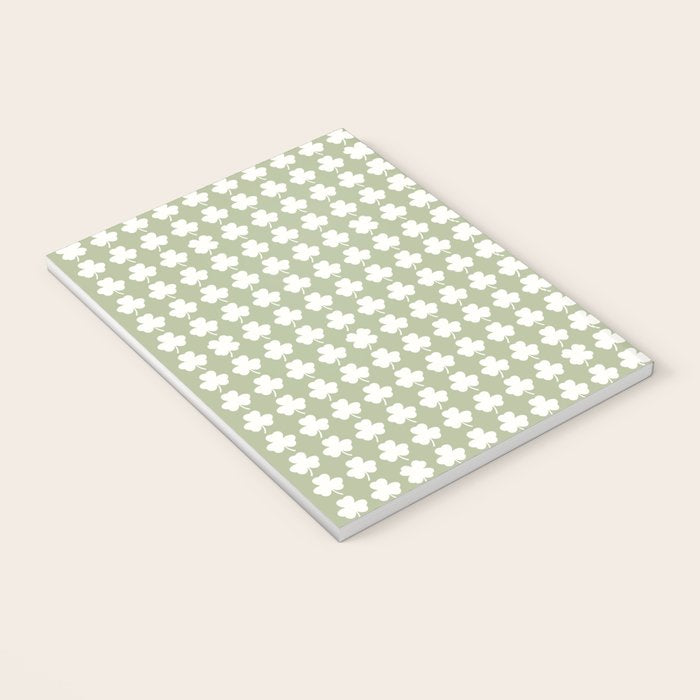 Clovers XXVI Natural Green Botanical Pattern Notebook Gallery Image 3