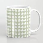 Clovers XXVI Natural Green Botanical Pattern Coffee Mug Gallery Image 1