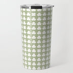 Clovers XXVI Natural Green Botanical Pattern Travel Mug Gallery Image 1