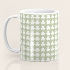 Clovers XXVI Natural Green Botanical Pattern Coffee Mug Gallery Image 3