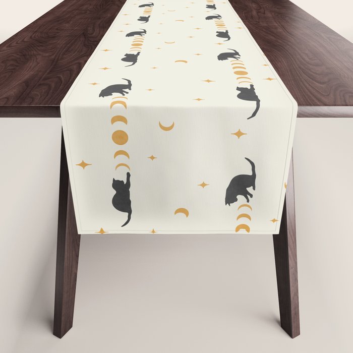 Cat and Moon 3 Table Runner Gallery Image 1