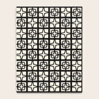 Mid Century Modern Retro Atomic Star Tiles Geometric Pattern Black and Almond Cream Notebook Gallery Image 4