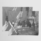 The fishing boat "New England" frozen in ice, winter, British Columbia, 1916 black and white vintage photograph by Leonard Frank Placemat Gallery Image 1
