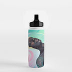 Suspended, Abstract Black People Love Couple, Human Humanity Emotions Feelings, Expression Eclectic Painting Space Water Bottle Gallery Image 2