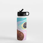 Suspended, Abstract Black People Love Couple, Human Humanity Emotions Feelings, Expression Eclectic Painting Space Water Bottle Gallery Image 1