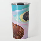 Suspended, Abstract Black People Love Couple, Human Humanity Emotions Feelings, Expression Eclectic Painting Space Travel Mug Gallery Image 1