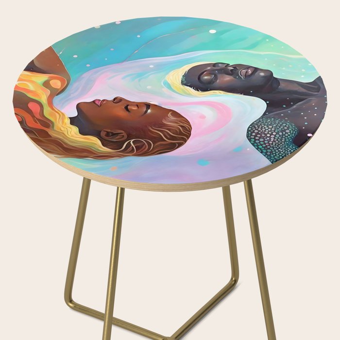Suspended, Abstract Black People Love Couple, Human Humanity Emotions Feelings, Expression Eclectic Painting Space Side Table Gallery Image 2