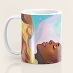 Suspended, Abstract Black People Love Couple, Human Humanity Emotions Feelings, Expression Eclectic Painting Space Coffee Mug Gallery Image 3