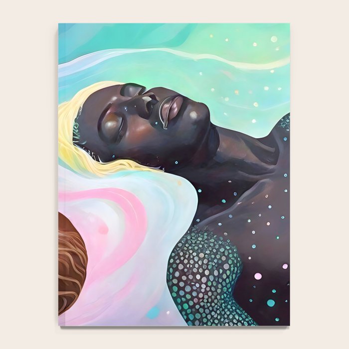 Suspended, Abstract Black People Love Couple, Human Humanity Emotions Feelings, Expression Eclectic Painting Space Notebook Gallery Image 4