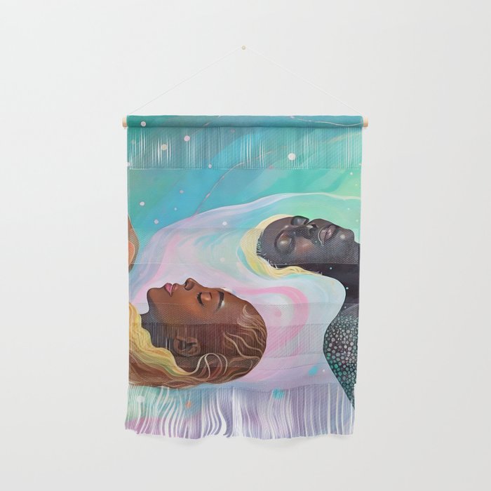 Suspended, Abstract Black People Love Couple, Human Humanity Emotions Feelings, Expression Eclectic Painting Space Wall Hanging Gallery Image 1