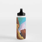 Suspended, Abstract Black People Love Couple, Human Humanity Emotions Feelings, Expression Eclectic Painting Space Water Bottle Gallery Image 3