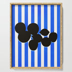 Still life - blue stripe Serving Tray Gallery Image 1