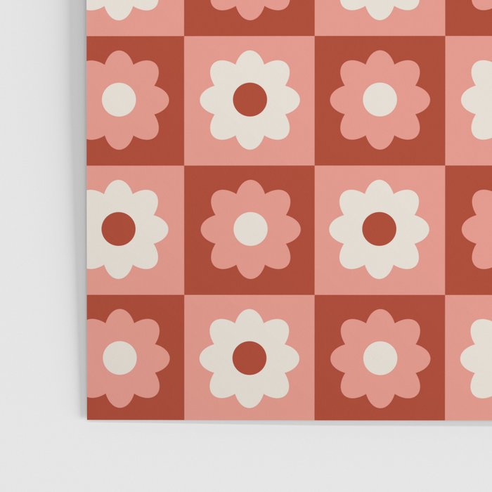 Fall Retro Flower Pattern Poster Gallery Image 3