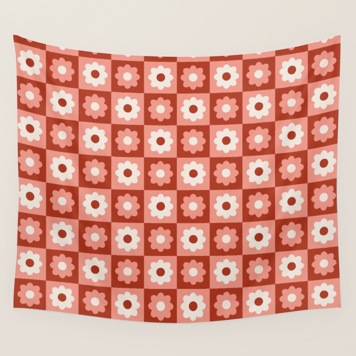 Fall Retro Flower Pattern Wall Tapestry Gallery Image 4