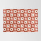 Fall Retro Flower Pattern Rug Gallery Image 2