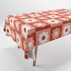 Fall Retro Flower Pattern Tablecloth Gallery Image 1
