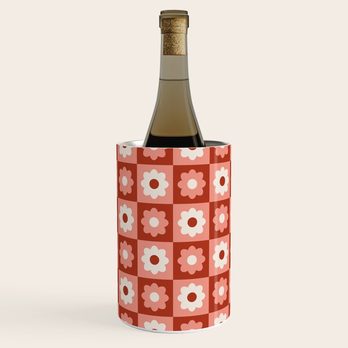 Fall Retro Flower Pattern Wine Chiller Gallery Image 1