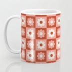 Fall Retro Flower Pattern Coffee Mug Gallery Image 3