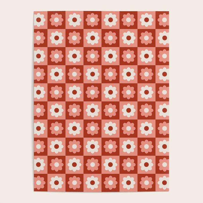 Fall Retro Flower Pattern Poster Gallery Image 4