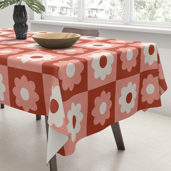 Fall Retro Flower Pattern Tablecloth Gallery Image 3