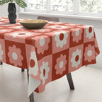 Fall Retro Flower Pattern Tablecloth Gallery Image 3