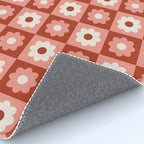 Fall Retro Flower Pattern Rug Gallery Image 4