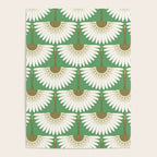 art deco cranes green Poster Gallery Image 4