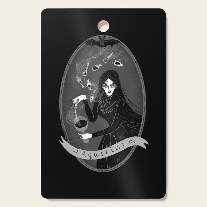 Aquarius Witchy Zodiac Cutting Board Gallery Image 1