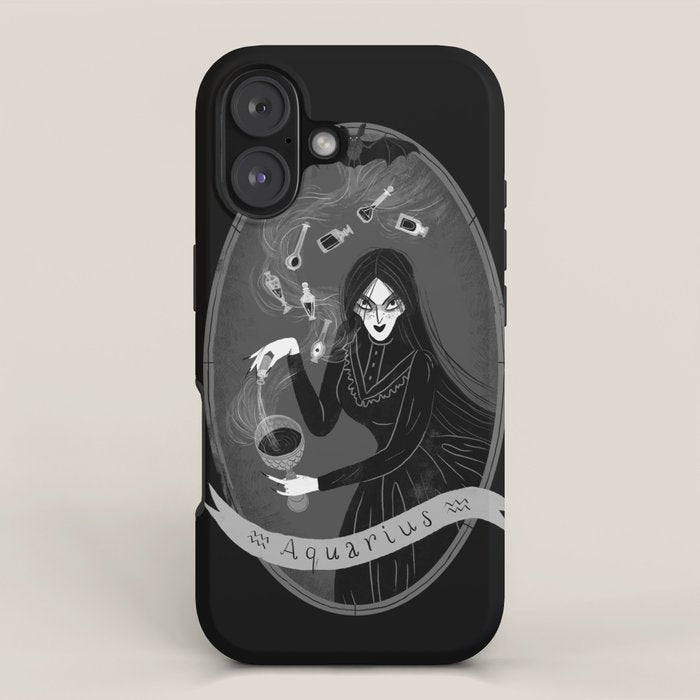 Aquarius Witchy Zodiac iPhone Case Gallery Image 1