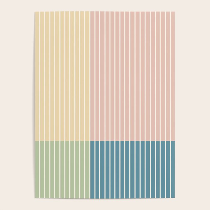 Color Block Line Abstract VII Poster Gallery Image 1