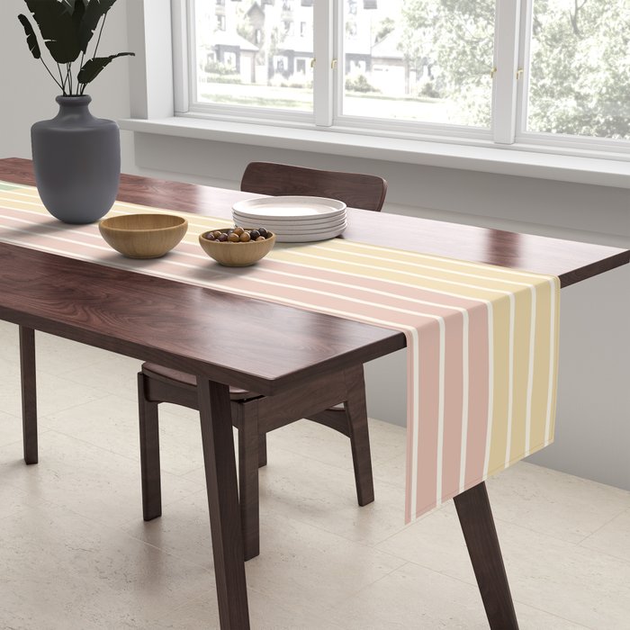 Color Block Line Abstract VII Table Runner Gallery Image 2