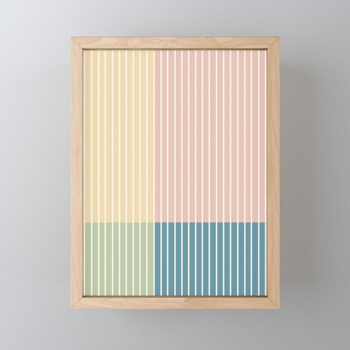 Color Block Line Abstract VII Mini Art Print Gallery Image 1