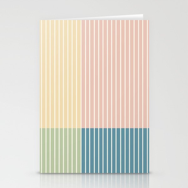 Color Block Line Abstract VII Stationery Card Gallery Image 2