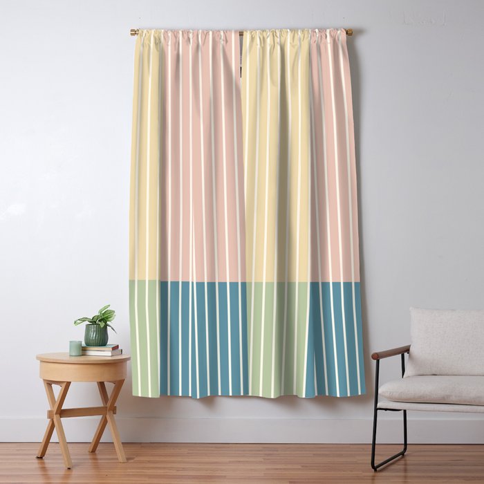 Color Block Line Abstract VII Window Curtain Gallery Image 5