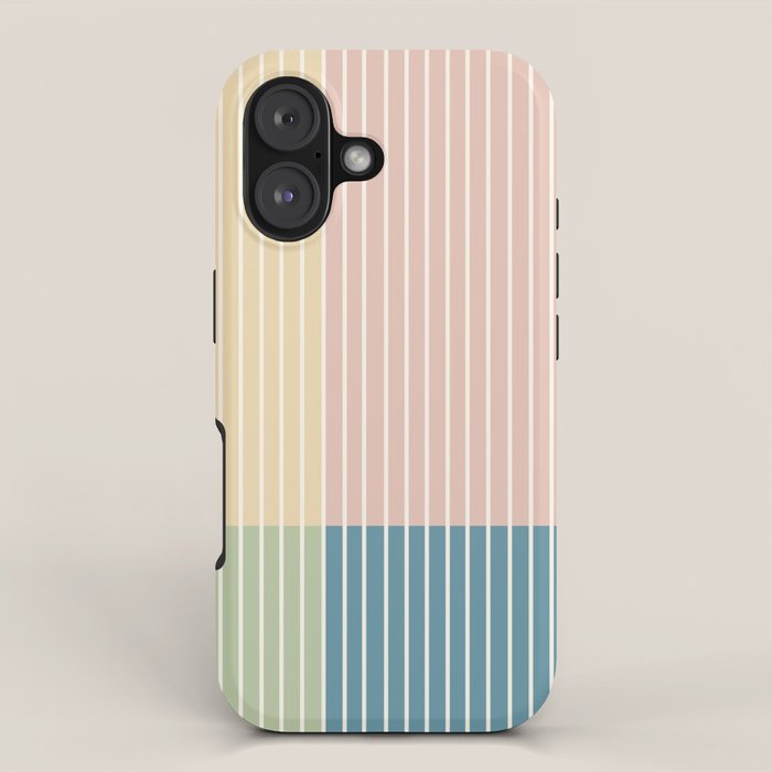 Color Block Line Abstract VII iPhone Case Gallery Image 1