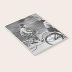 Women Riding Bicycles black and white photography / black and white photographs Notebook Gallery Image 3