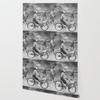 Women Riding Bicycles black and white photography / black and white photographs Wallpaper Gallery Image 2