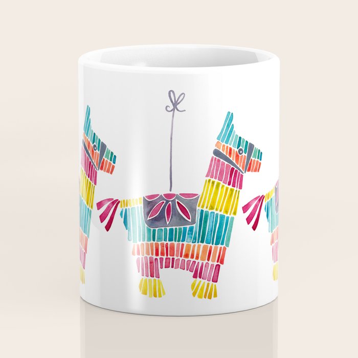 Mexican Donkey PinÌata - CMYK Palette Coffee Mug Gallery Image 4