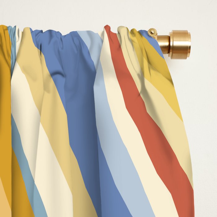 Wavy Stripes VIII - 70s Summer Window Curtain Gallery Image 2