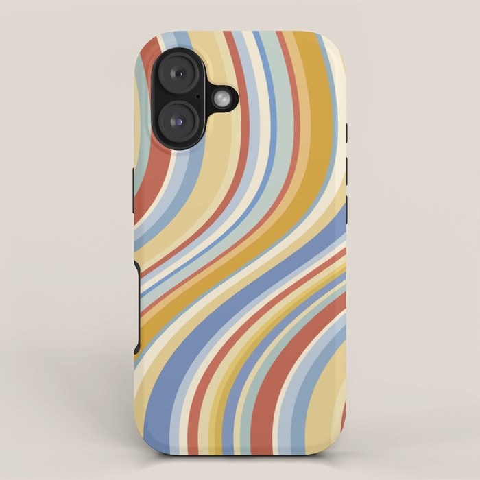Wavy Stripes VIII - 70s Summer iPhone Case Gallery Image 1