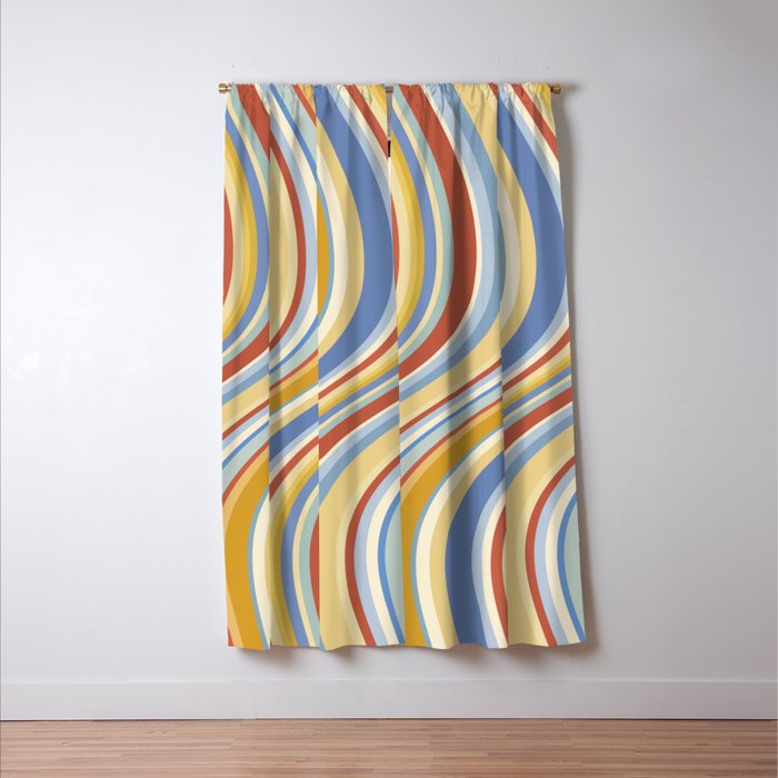 Wavy Stripes VIII - 70s Summer Window Curtain Gallery Image 3