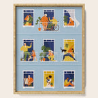 People on balconies Serving Tray Gallery Image 1