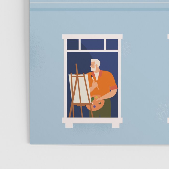 People on balconies Poster Gallery Image 3