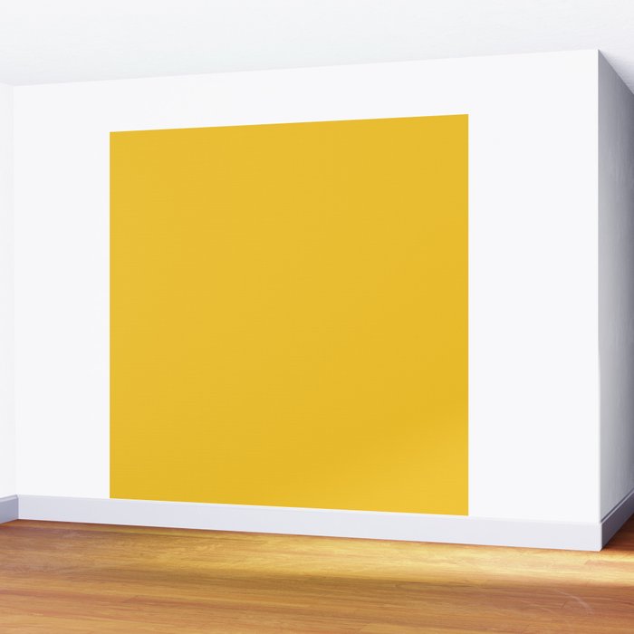 Canary Yellow - Solid Color Collection Wall Mural Gallery Image 2