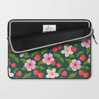 Cherry Pattern on Dark Teal Laptop Sleeve Gallery Image 2